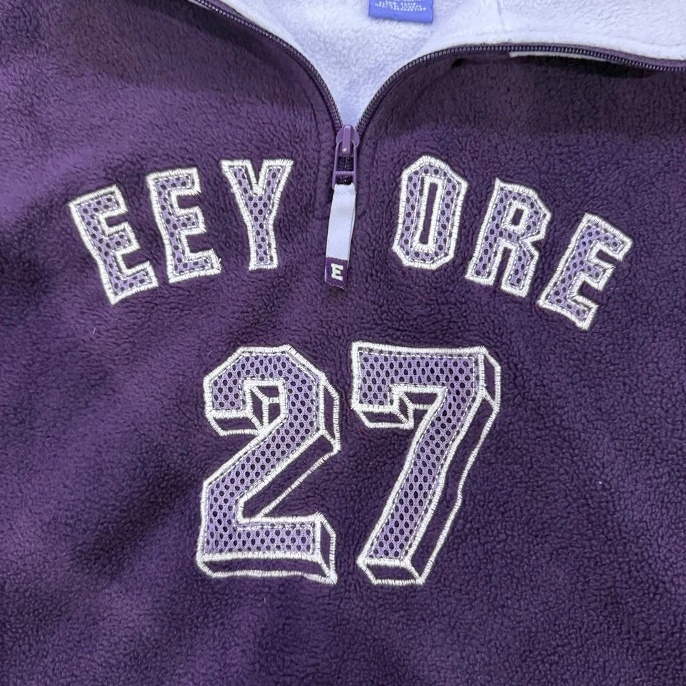 Disney Womens 26W/28W Vintage Y2K Eeyore 1/4‎ Zip Fleece